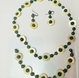 Jade and Pearl handmade set